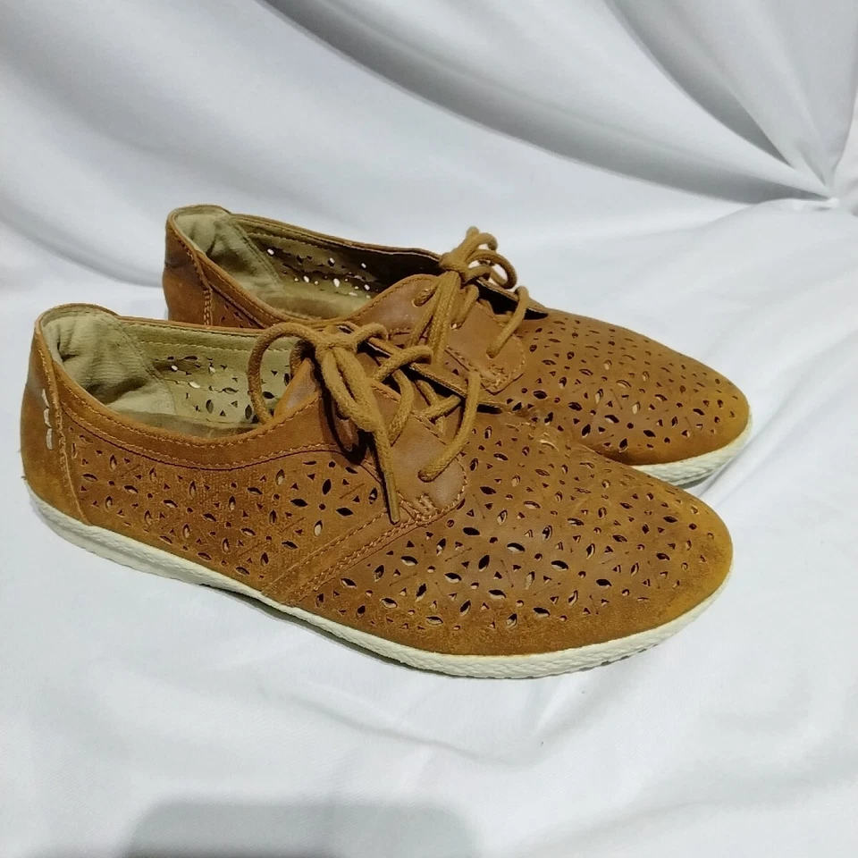 Earth Spirit Gelron Mujer Talla 6 Zapatos Oxford Gris Perforados Con Cordones Tenis Foto 2 de 4