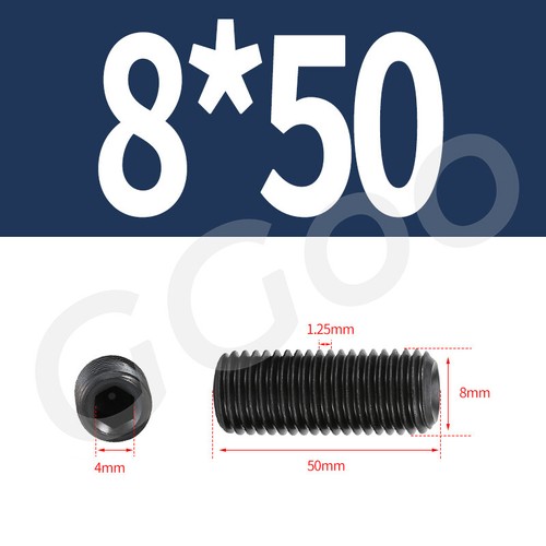 M3 - M12 Black Socket Set Screws w/ Cup Point A2 Stainless Steel DIN 916 - Picture 61 of 81