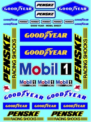 R/c Model Decal Sticker Penske SHEET 1/16th 1/12  1/10 DIE CUT Traxxasaxiallosi