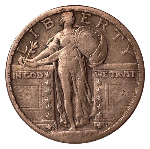 1917 D Standing Liberty Quarter 25c Type 1 Circulated #54575 | eBay