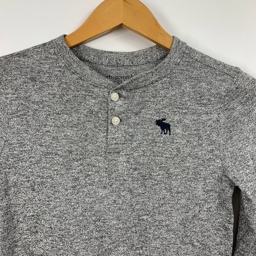 Abercrombie KIds Boys Classic Henley Cotton Long Sleeve Size 9/10 - Picture 4 of 12