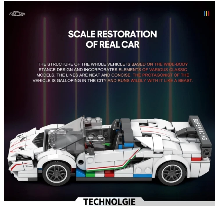 382 Piezas 687 SVJ Lamborghili Coche de Juguete Bloques de Construcción Exhibición y Coleccionables Foto 3 de 4