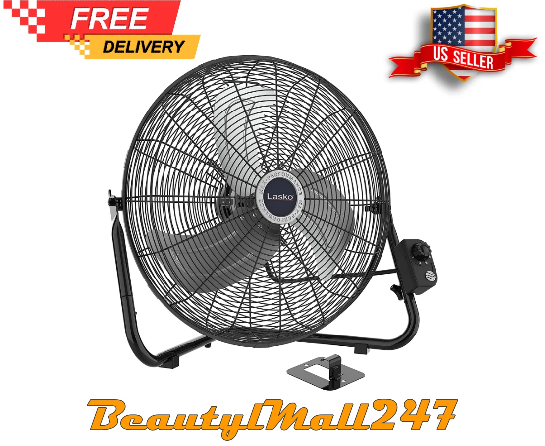 Lasko 20u0026#034; High Velocity Fan QuickMount, Easily Converts from a Floor  Wall Fan | eBay