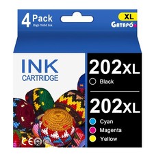 202XL Ink Replacement for Epson 202XL XP-5100 WF-2860 Printers 4 Pack 