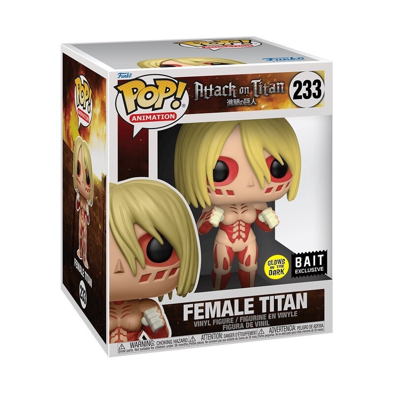 Funko Pop! Attack On Titan Female Titan 233 Gitd (Super) Exclusive Vaulted New