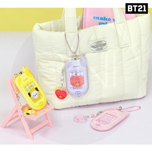 BTS BT21 Official Authentic Goods minini Retro Phone Keyring + Tracking Number - Imagen 7 de 9