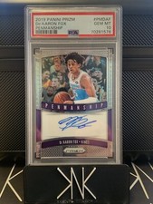 2019 Prizm De’aaron Fox Penmanship PSA 10 San Antonio Spurs Sacramento Kings