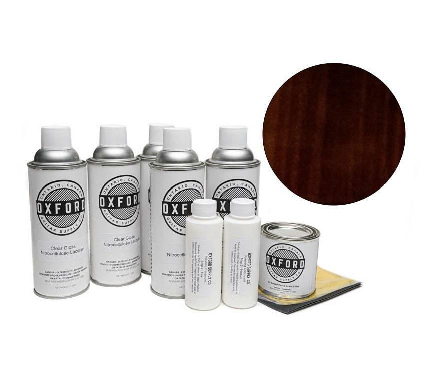 Oxford Deluxe Aerosol Nitrocellulose Lacquer Finishing Kit - Tobacco Brown – T