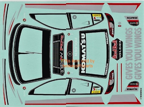 1:10 RC Clear Lexan Body Red Bull Holden Commodore -aka Chevy SS Vauxhall VXR8 - Picture 10 of 11