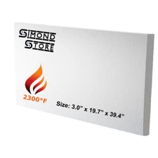 Ceramic Fiber Board , Thermal Insulation Board 2300 F 39.4" X 19.7" X 3"