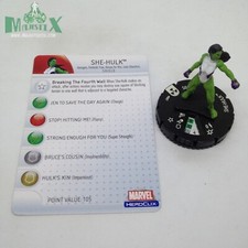 Heroclix Incredible Hulk set She-Hulk 007 Common figure w/card