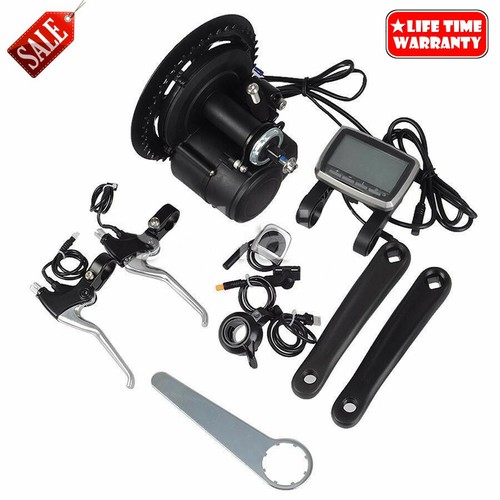 36V 350W Electric Bicycle Motor Conversion Mid-Drive Kit e-Bike DIY Upgrade xr*