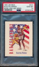 PSA 10 SCOTTIE PIPPEN 1991-92 SKYBOX MARK & SEE MINIS OLYMPIC TEAM USA GEM MINT