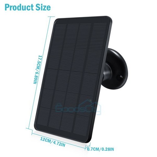 360° Solar Panel Camera Charger for Cam Arlo Essential Spotlight US - Picture 6 of 57