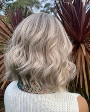 Ombre Grey Blonde Short Bob Human Hair Wig 4X4 Body Wave Lace Frontal Wig