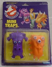 Real Ghostbusters Mini Traps Ghost Figures Purple Orange Kenner 5  Chomping READ