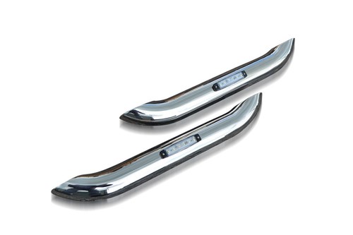 Rear Quarter Bars + Slim LEDs To Fit Ford Ranger 2023+ 4x4 Stainless Tube - Pair - Picture 7 of 8