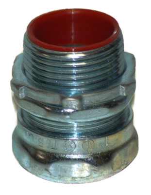 T&B 1'' Q1 Straight Fitting Connector Metal Flexible Conduit Q1