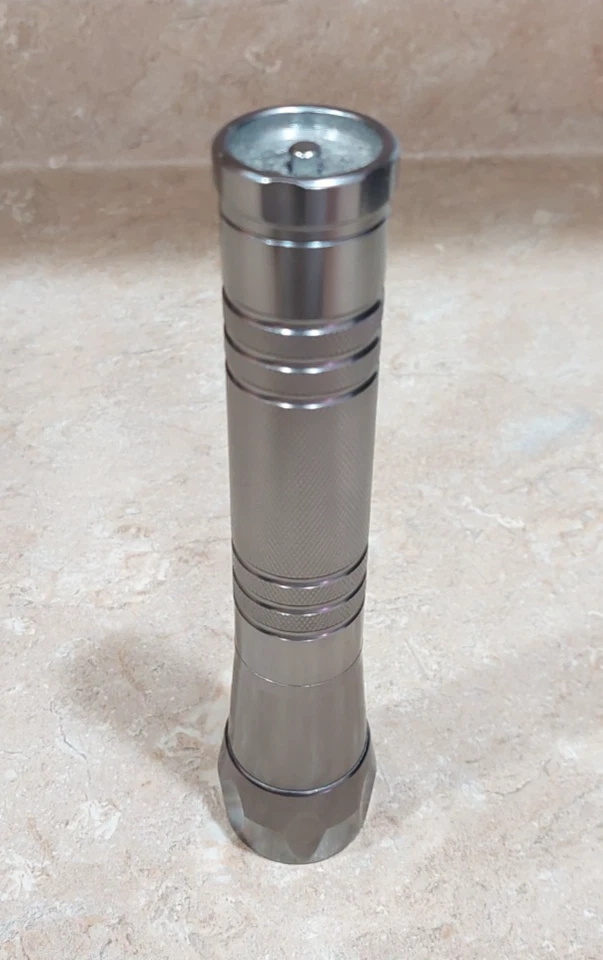 Dorcy LED Aluminum Silver Flashlight Takes 6 AAA Battery Powered 7.5" - Image 3 of 3
