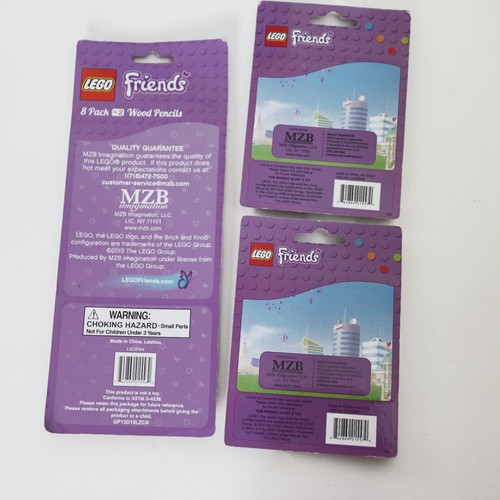 Neu Lego Friends 8 Nr. 2 Holzstifte + 8 Radierer - Bild 2 von 2