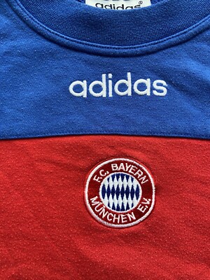ウェア vintage FC BAYERN MUNCHEN training top BAYERN MUNICH 1995 1996 FOOTBALL SOCCER TRAINING SWEATSHIRT ADIDAS