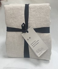 New West Elm EUROPEAN FLAX LINEN MINI WAFFLE Duvet Cover Full/Queen Natural Flax