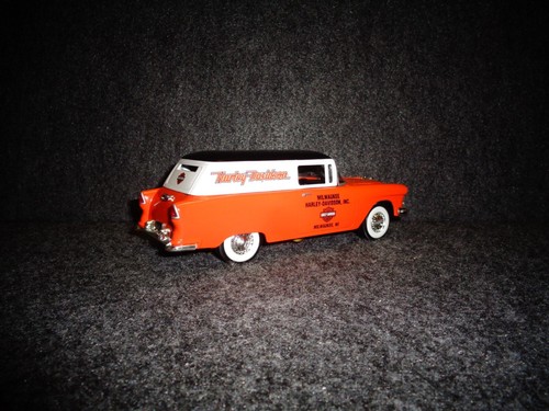 1:25 SCALE Harley Davidson Collectible Coin Bank MILWAUKEE WI 1955 CHEVY SEDAN B - Picture 6 of 12