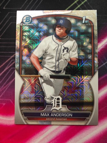 2023 Bowman Chrome Mojo Refractor 1st RC Max Anderson Detroit Tigers