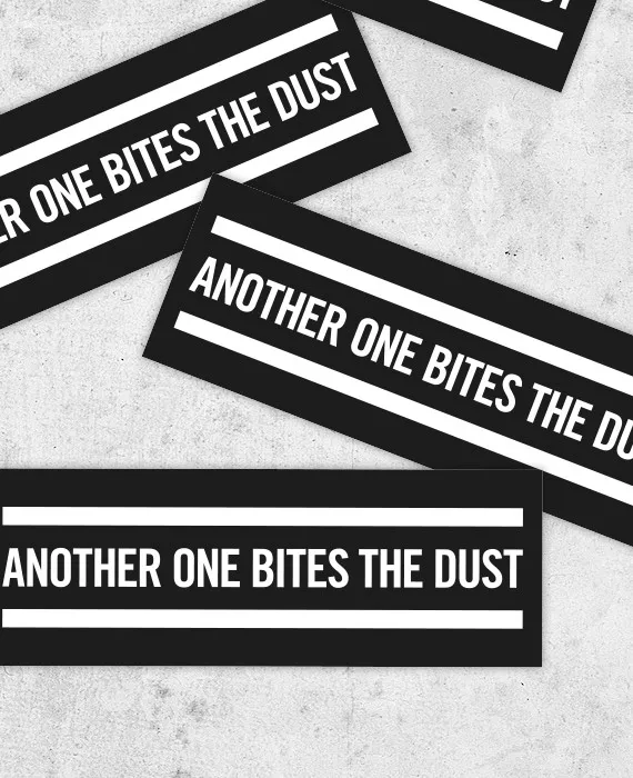 Queen Another One Bites The Dust 4 Album Cover Sticker