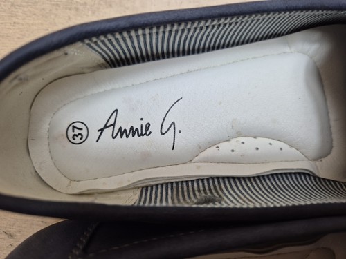 ANNIE G. SEÑORA PENNY MOCASINES MOCASINES ZAPATOS DE OCIO talla:37 UK:4 AZUL - Imagen 6 de 8
