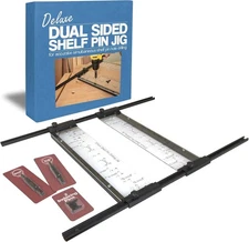 EZ-Align Shelf Pin Jig With 1/4" And 5mm Self Centering Drill Bits