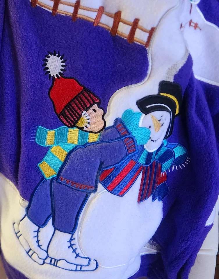 Suéter de Navidad púrpura Quacker Factory talla L nuevo con etiquetas Foto 3 de 4