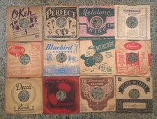 12 x 78 RPM Label 10" Record Company Stock Sleeve Vinyl FREE USA SHIPPING 829