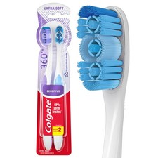 Colgate 360 Extra Soft Toothbrush for Sensitive Teeth and Gums with Tongue and