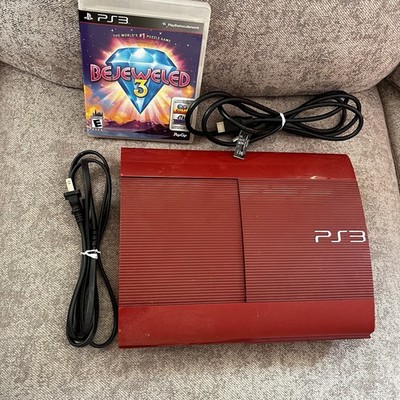 Sony PS3 Super Slim Red 500GB For Parts / WORKING - Read Description