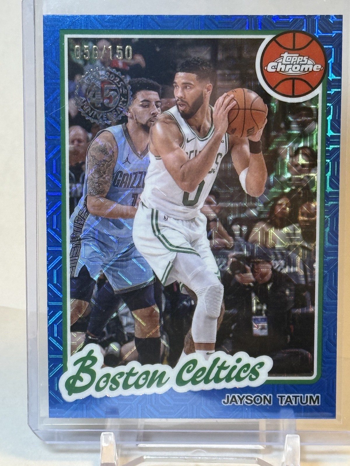 2025-26 Topps Chrome Jayson Tatum #TC-JT Silver Pack Mojo Blue /150