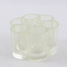 Round Clear Acrylic Bathroom Organizer Vanity Countertop 4in