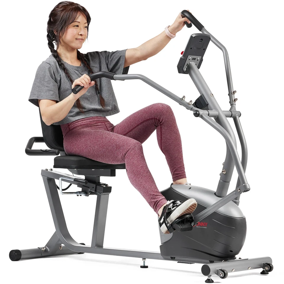 Bicicleta estática de ejercicio reclinada magnética silenciosa entrenamiento completo para fitness en casa Foto 2 de 4