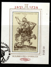 HUNGARY - 1979. Souvenir Sheet - Etching by Dürer (2) USED!  Mi Bl.136