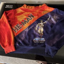 1983 Youth Size He-Man Masters Of The Universe Crewneck Sun Faded Distressed