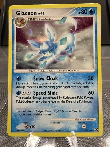 Glaceon 5/100 Holo Majestic Dawn Diamond Pearl Pokemon card English MP