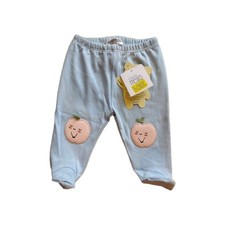 BNWT Hello Baby Boys Light Blue Footed Trousers/ Leggings 3 Months ( Upto 62cm )