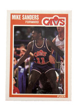 Excellent: Vintage 1989-90 FLEER Mike Sanders Cleveland Cavaliers Trading Card
