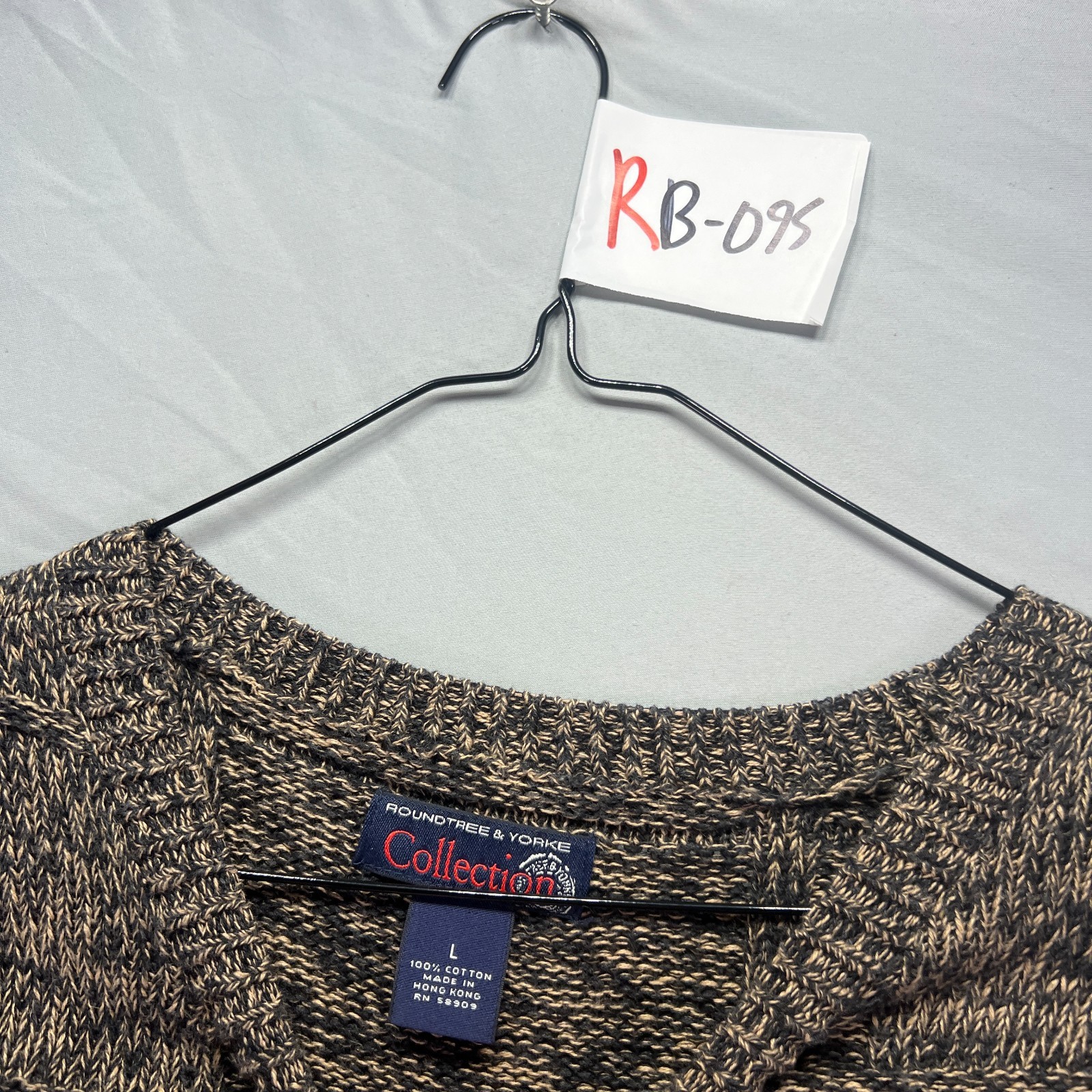 Vintage Grandpa Sweater Mens Large Heavy Knit Brown Earth Tones Holiday Winter image 6