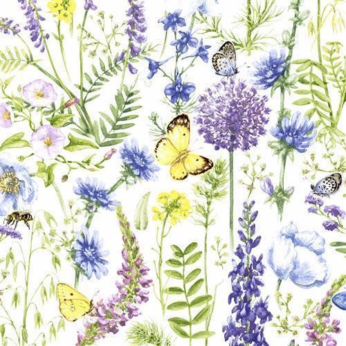 20 Servietten Springtime Wilde Blumenwiese FrüHling Schmetterling Garten 33X33Cm-image