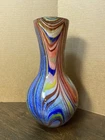 VINTAGE LARGE MURANO ART GLASS VASE ITALY MULTI COLORED 13” TALL VERY BEAUTIFUL