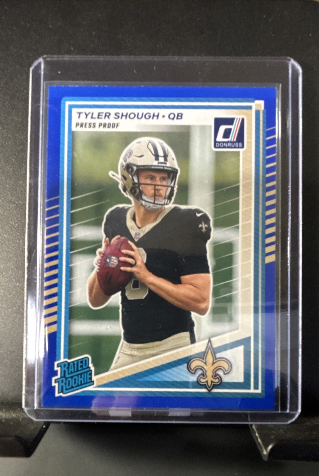2025 Panini Donruss - Rated Rookie Tyler Shough #304 Press Proof Blue (RC)