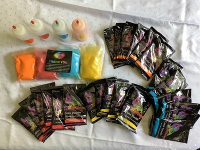 Color powder Chameleon Colors Holi snowman decorating photo shoots, color fight