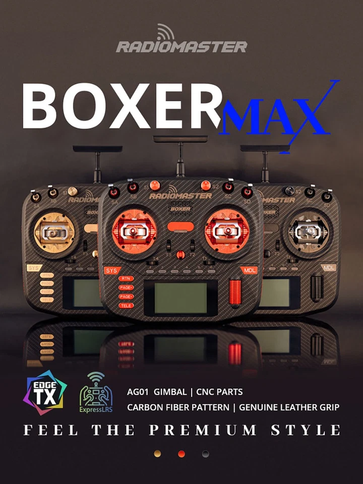 RadioMaster Boxer MAX LCD 2.4G 16CH Remote Control ExpressLRS AG01 Gimbal - Image 2 of 4