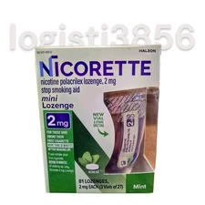 NICORETTE 2mg Nicotine Mint Lozenge 81 Pieces Exp 09/2026